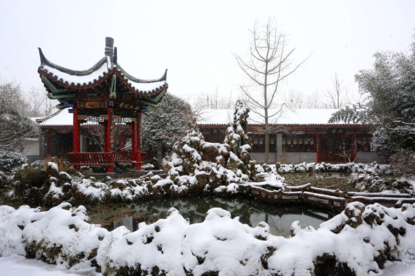 四合院雪景圖